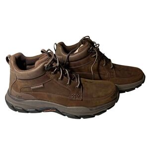 Skechers Waterproof Leather Ankle Boots Goodyear Brown